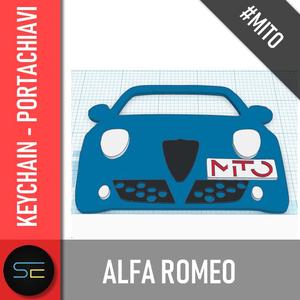Alfa romeo Mito Front multicolor keychain