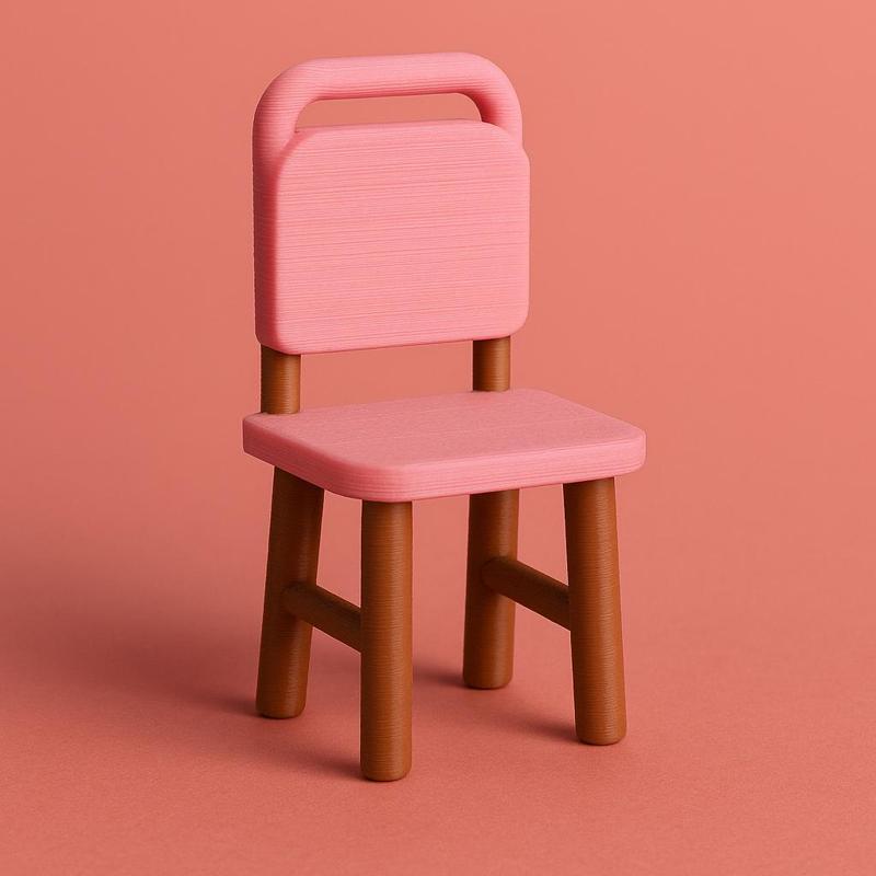 Miniature Chair – Dollhouse Furniture (Multicolor)