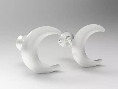 Sterling Silver Crescent Stud Earrings Jewelry
