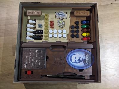 Letters from Whitechapel board game insert and organizer