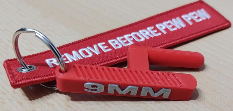 Handgun 9mm chamber safety flag - remove before Pew Pew - Walther PDP F-Series and CZ Shadow 2 Compact