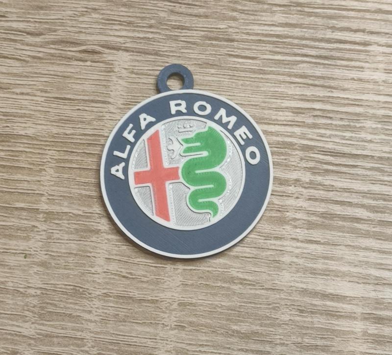 Alfa Romeo logo keychain