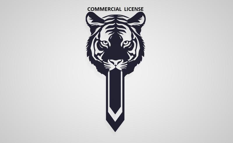 COMMERCIAL LICENSE / TIGER / CAT / ANIMAL / MASCOT / HOME / BOOKMARK / SIGN / BOOKMARK / GIFT / BOOK / SCHOOL / STUDENTS / TEACHER / OFFICE / NO MEDIA / NO SUPPORTS