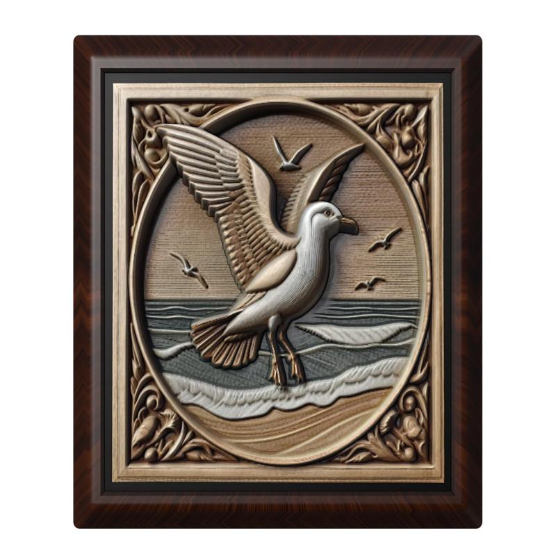 Seagull animal wall art relief wall decor