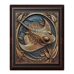 Stingray animal wall art relief wall decor