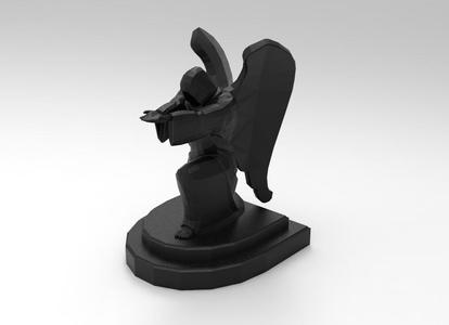Figurine of an angel in a hoodie book holder