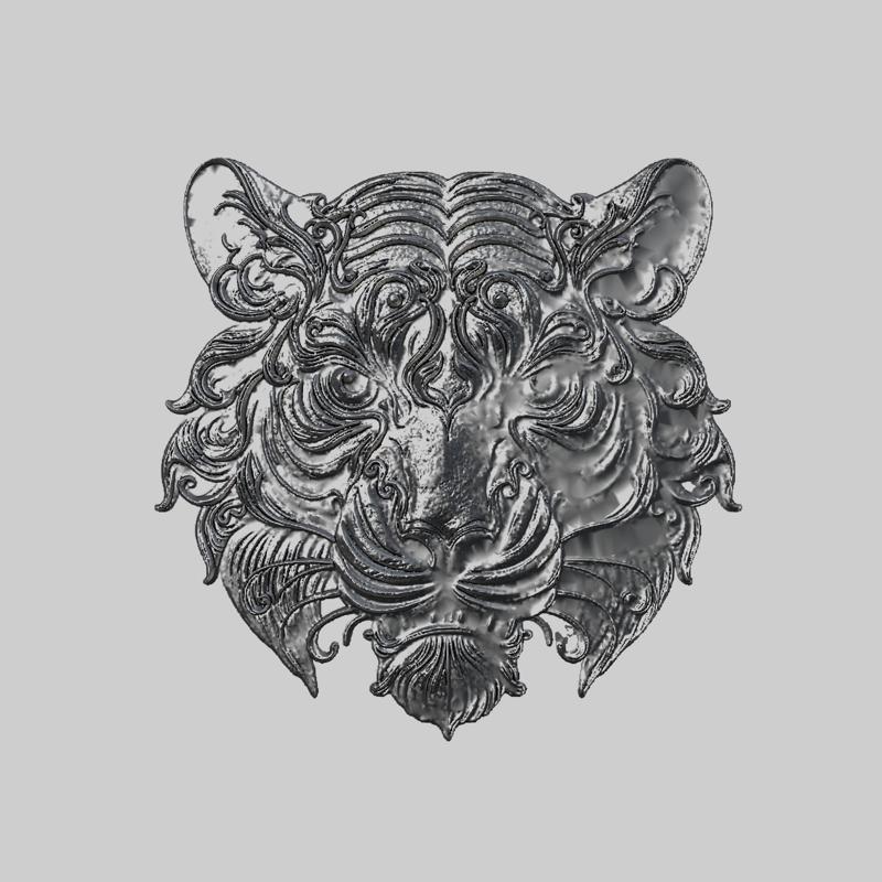 Tiger Animal Metal Head