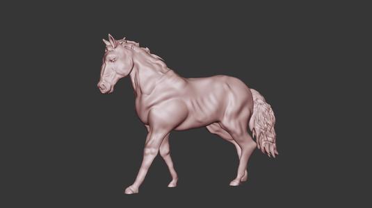Horse stl 3d print test model
