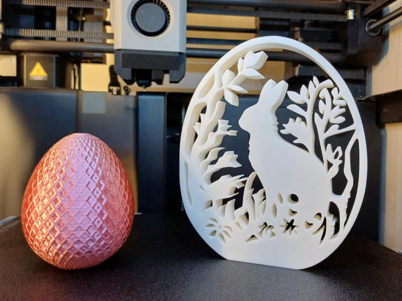 Easter bunny egg ornament