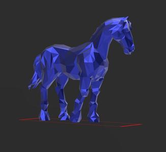 Horse 002 - Low Poly