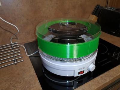 Filament dryer extension for food dehydrator   