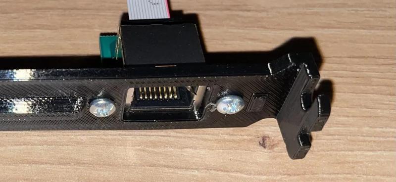 PCI bracket for 2.5Gbit ethernet M.2 A+E card   