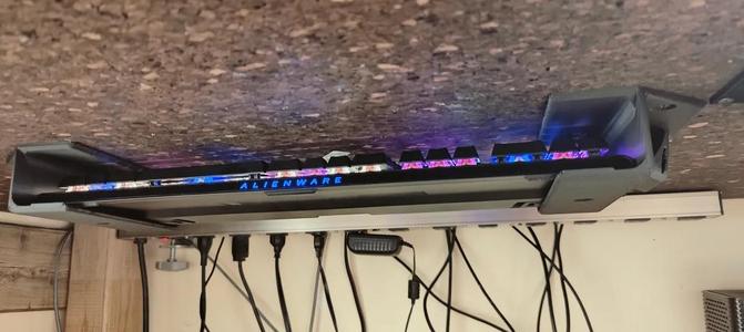 Keyboard Under Desk Storage   