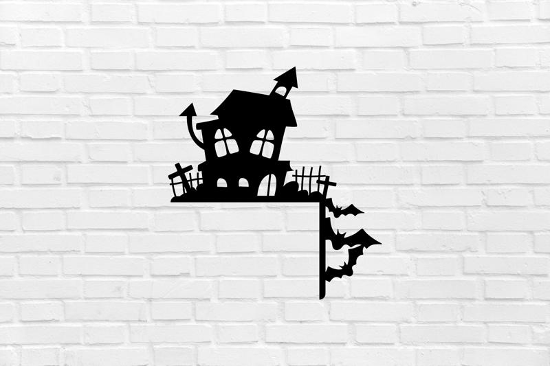 HALLOWEEN wall decorations bat haunted mansion door