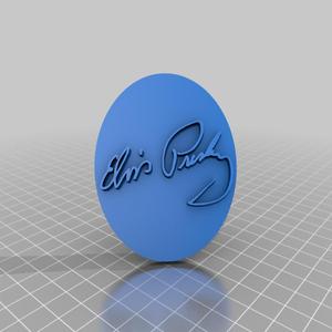 Elvis Signature on Round