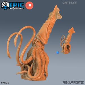Giant Squid ‧ DnD Miniature ‧ Tabletop Miniatures ‧ Gaming Monster ‧ 3D Model ‧ RPG ‧ DnDminis ‧ STL FILE