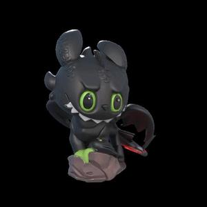 Labubu Black Fury Dragon 3D Model 