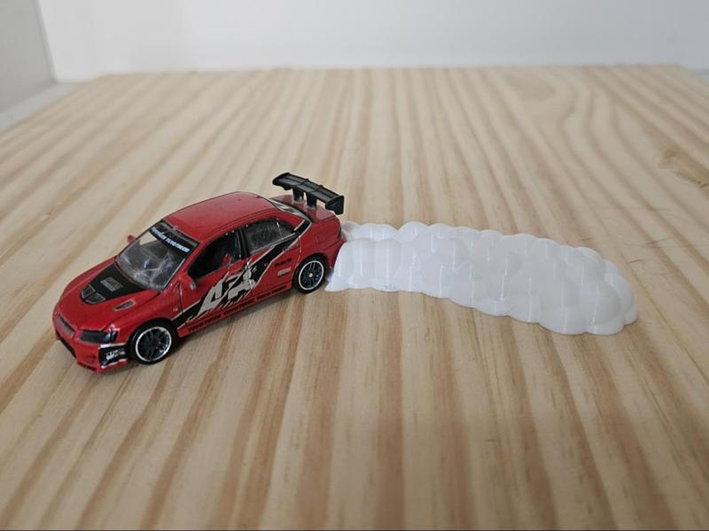 Hot Wheels drift burnout smoke diorama 1/64