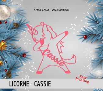 Christmas bauble - Licorne - Cassie