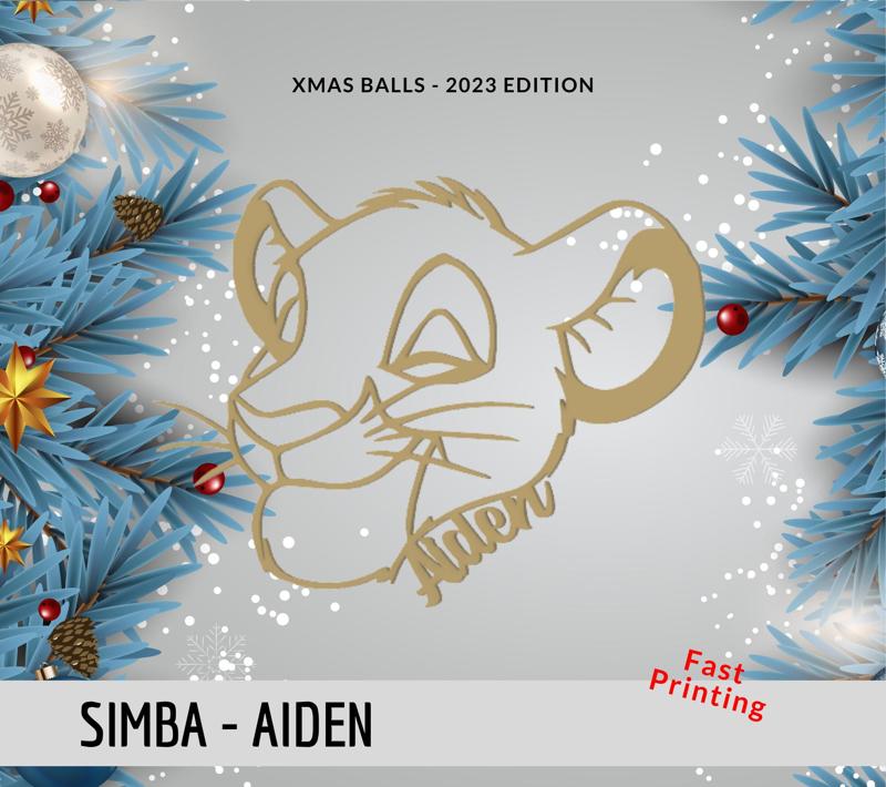Christmas ornament - Simba - Aiden (print foto coming)