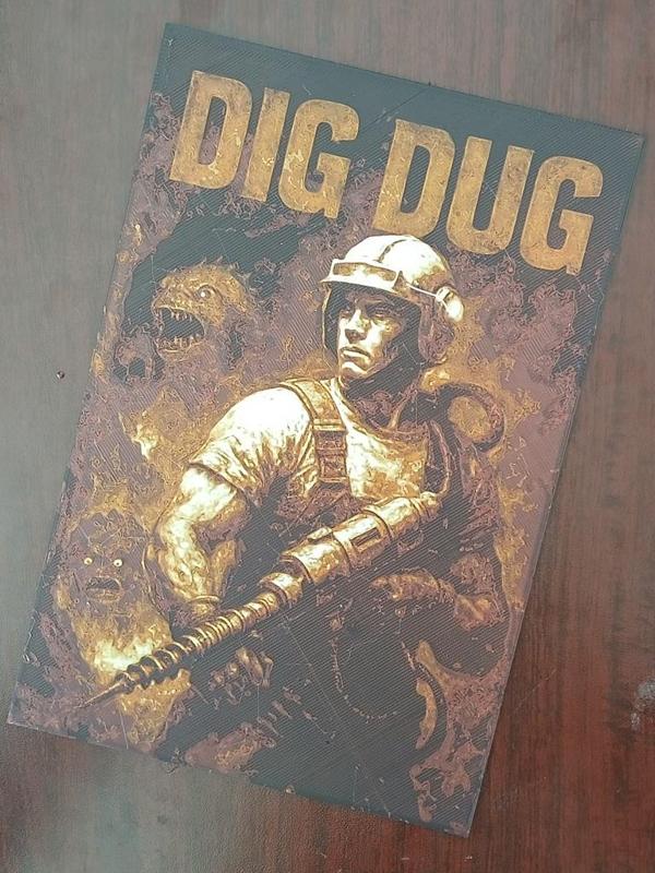 Dig Dug Movie Poster HueForge