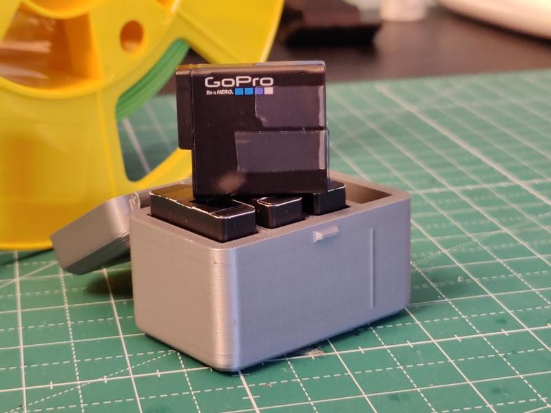 Gopro battery box - Hero 5/6/7 - Fully 3D printed - Filament Hinge