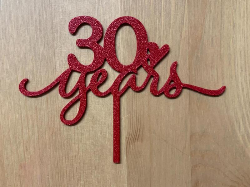3O Years Cake Topper