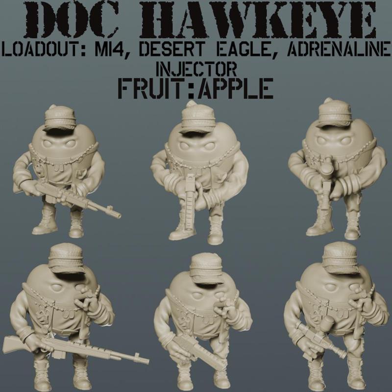 Delta Fruit: Doc Hawkeye Apple Commando M14, Desert Eagle, ADRENALINE INJECTOR Loadout