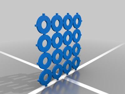 Sheet of 1/4" washers 7/16 OD 1/16 thick