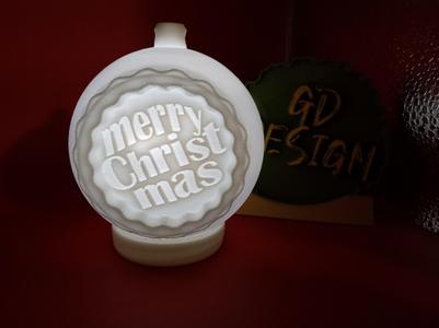 Merry Christmas Deer 3D Christmas Ornament Light