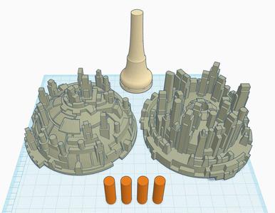 TI4 War Sun Trophy - Split alignment pegs FDM printable