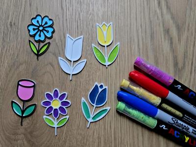 Cute Flower Pack 3 NO AMS DIY Coloring Creative
