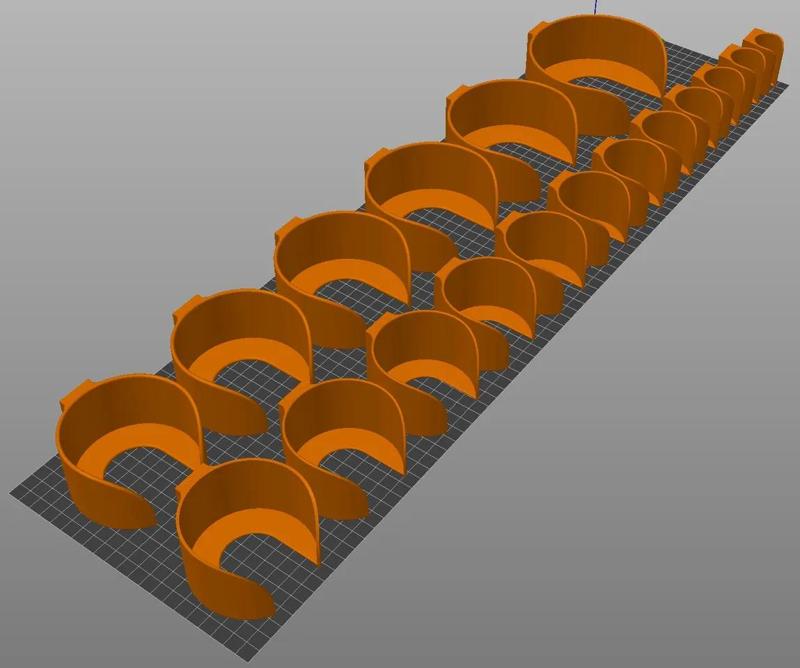 Multiboard bottle holders with open bottom in various sizes   