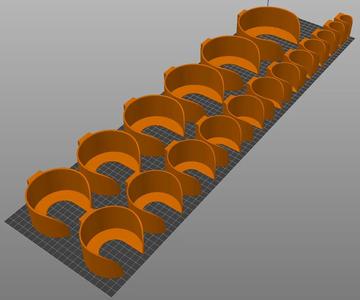 Multiboard bottle holders with open bottom in various sizes   