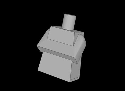 Lego Compatible (25767.dat) Minifig Torso Long with Integral Folded Arms   