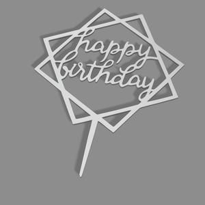 Happy Birthday Hex #2 Cake Topper