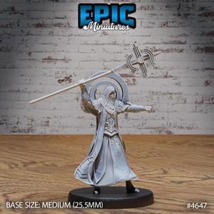 White Priest Magic ‧ DnD Miniature ‧ Tabletop Miniatures ‧ Gaming Monster ‧ 3D Model ‧ RPG ‧ DnDminis ‧ STL FILE