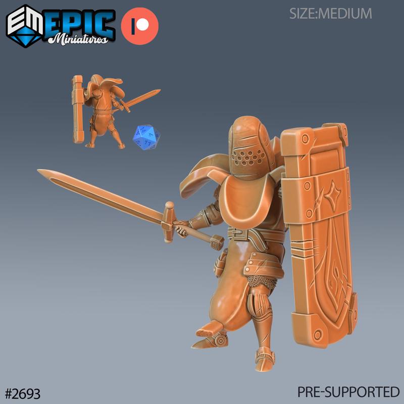 Banana Knight Fighting ‧ DnD Miniature ‧ Tabletop Miniatures ‧ Gaming Monster ‧ 3D Model ‧ RPG ‧ DnDminis ‧ STL FILE