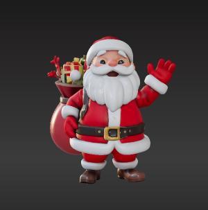 Waving Holiday Character – Printable Gift Bag Model with Seasonal Style