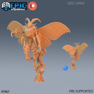 Moth Man ‧ DnD Miniature ‧ Tabletop Miniatures ‧ Gaming Monster ‧ 3D Model ‧ RPG ‧ DnDminis ‧ STL FILE