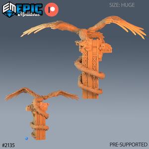 Feathered Serpent ‧ DnD Miniature ‧ Tabletop Miniatures ‧ Gaming Monster ‧ 3D Model ‧ RPG ‧ DnDminis ‧ STL FILE