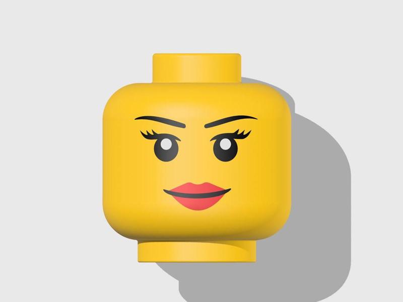Mega Minifigure Head Girl Face