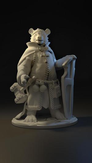 Bear Cleric - Tabletop Miniature