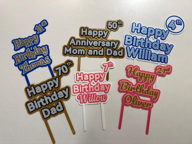 Personalised Cake Topper