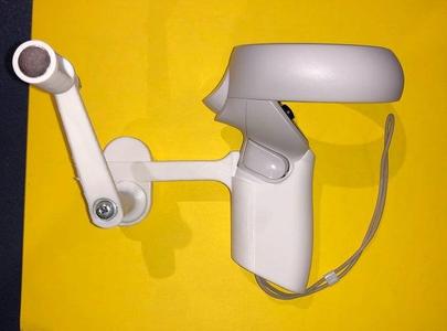 Oculus Quest 2 - Real VR Fishing - Controller grip with Reel (R)