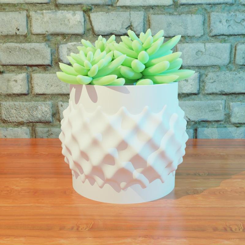 wavy planter pot decoration for home
