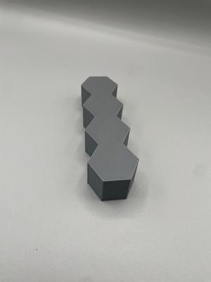 1x4 Hex Riser STL – 1-Inch Elevation for Battletech