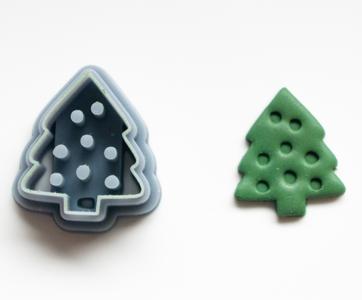 Christmas tree embossed - Polymer Cutter (Clay Cutter)