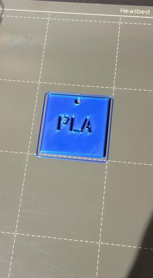 Filament samples with display