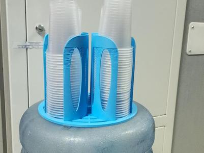 Cooler top plastic cup holder